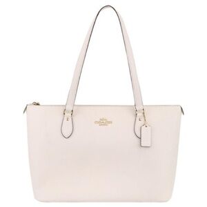 Coach White Gallery Tote Bag